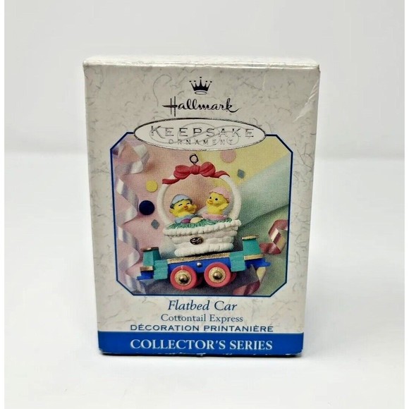 Vtg Hallmark Keepsake Ornament 1999 Flatbed Car Cottontail Express Series #4 - Picture 1 of 8